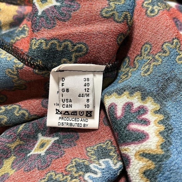 ANTHROPOLOGIE ILLYRIAN TUNIC DRESS BY OTTOD'AME Multi Geo Print Sz 8 Petite - Picture 13 of 16